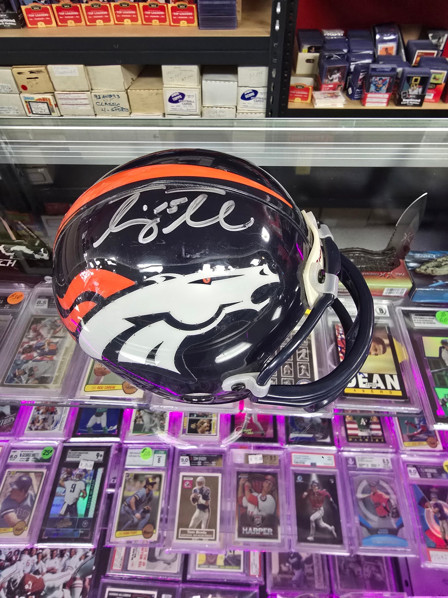 Replica Mini Bronco's Helmet Signed by Tim Tebow