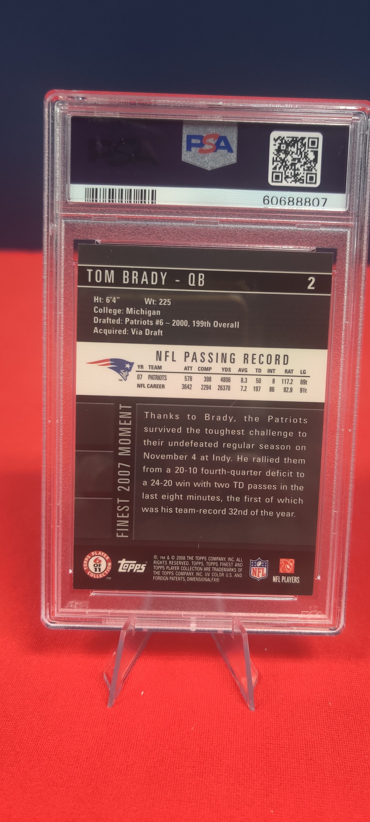 2008 Topps Finest Tom Brady