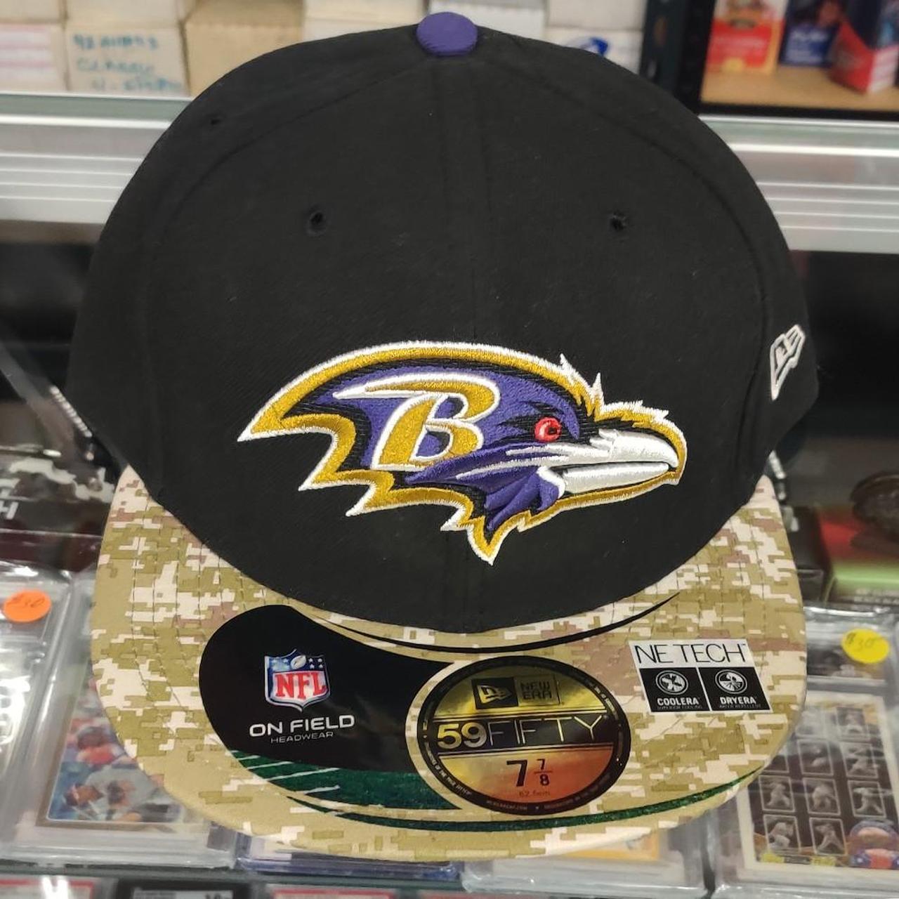 New Era Baltimore Ravens 59FIFTY cap in black with camouflage pattern on the brim, size 7 1/2 #ravens #football