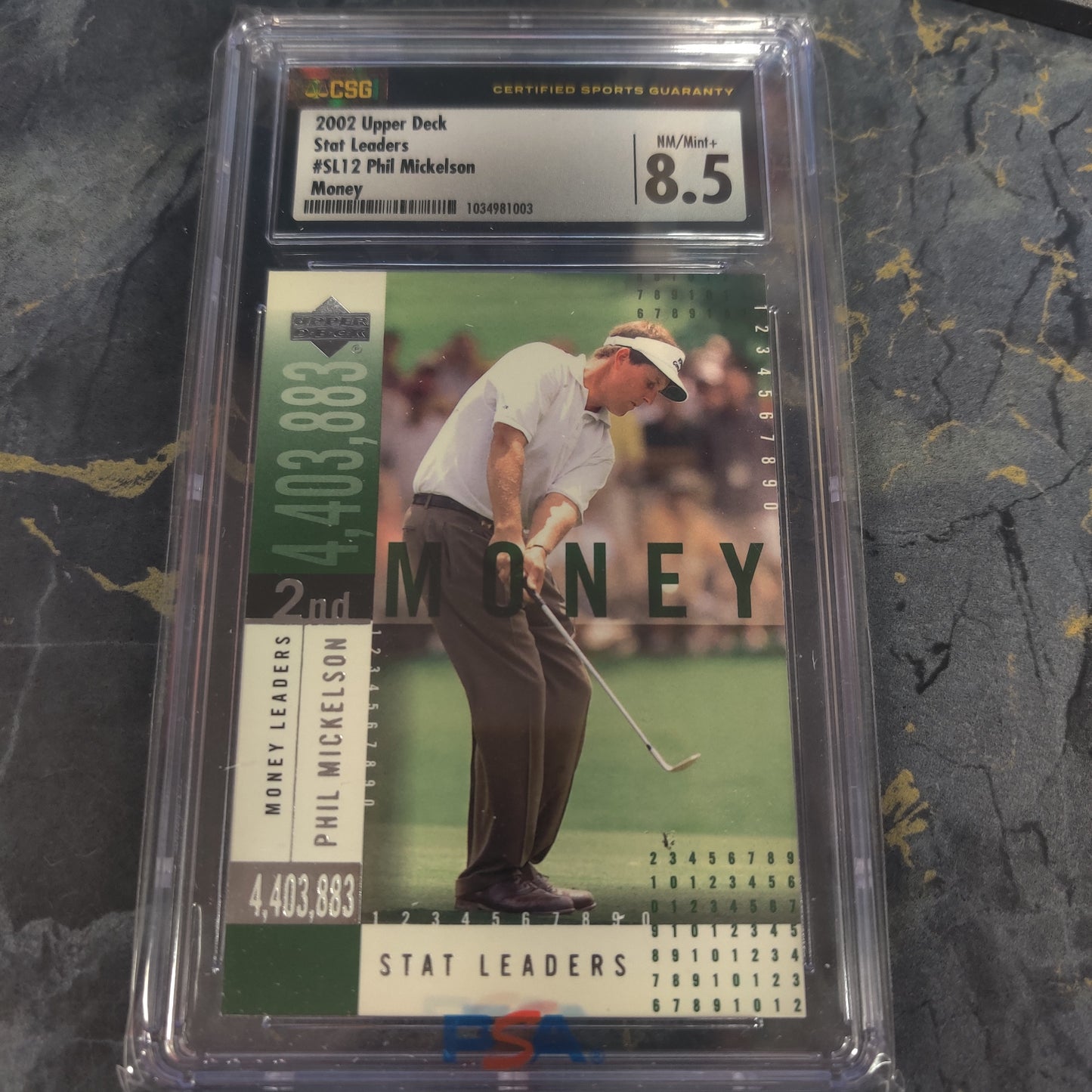 2002 UPPER DECK STAT LEADERS #SL12 Phil Mickelson Money