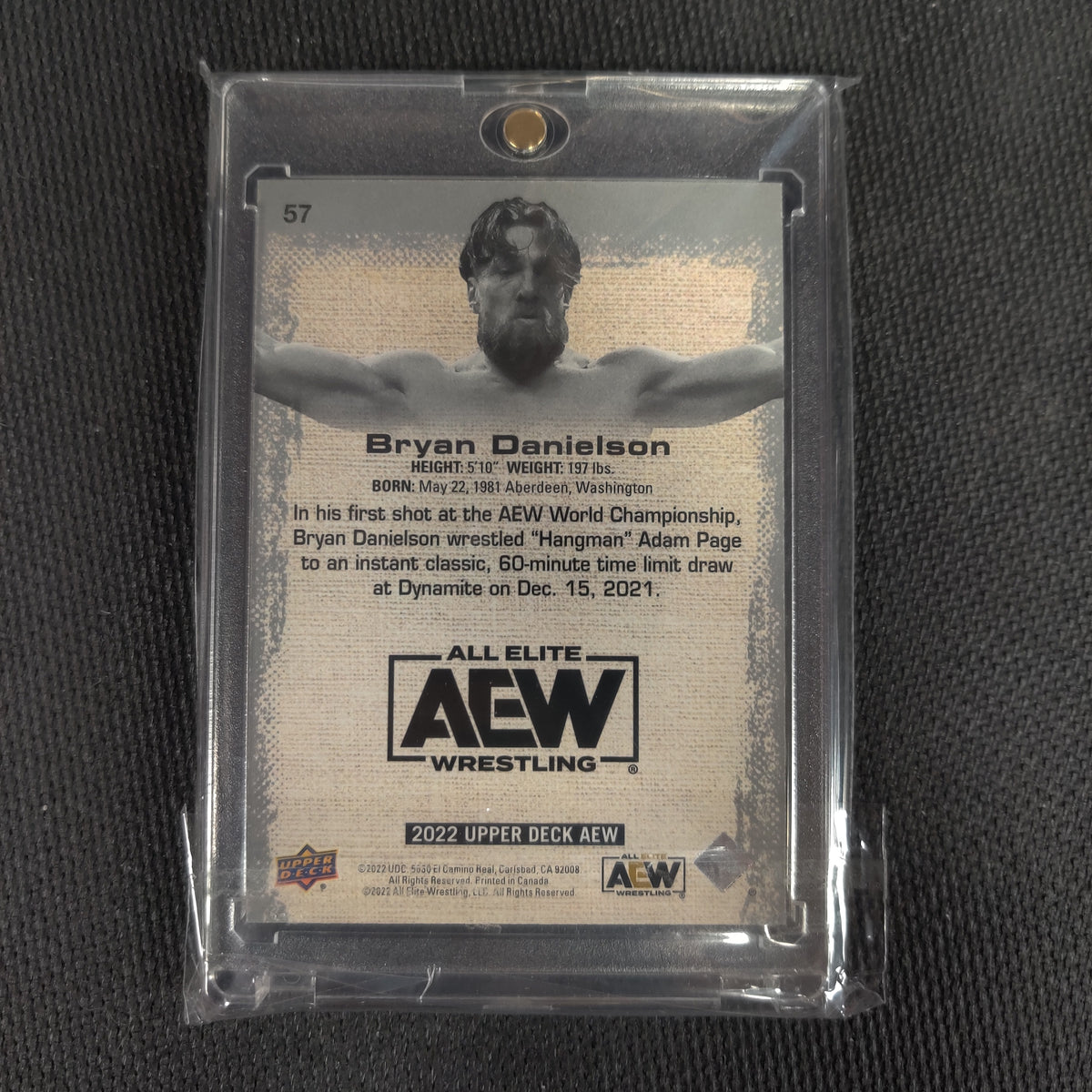 BRYAN DANIELSON AEW 2022 UPPER DECK WWE CARD