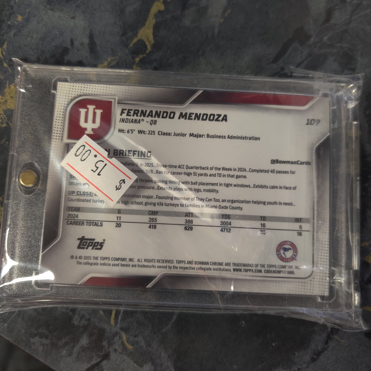 FERNANDO MENDOZA INDIANA QB