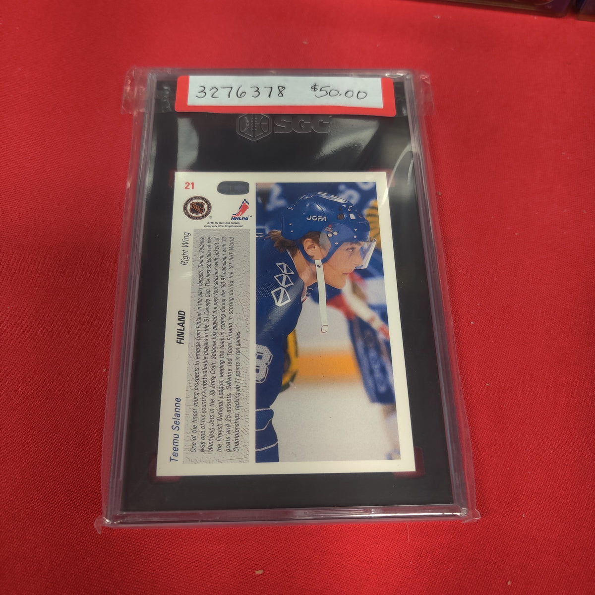GRADED TEEMU SELANNE CANADA CUP HOCKEY CARD