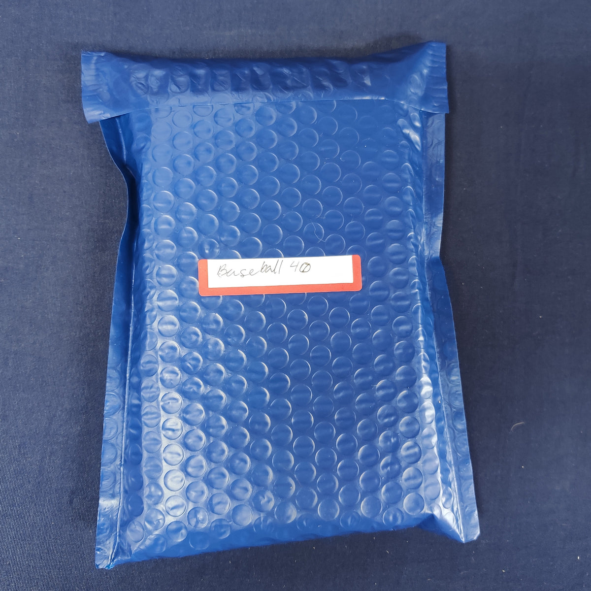 BLUE 40PK BASEBALL CARDS SLEEVED AND TOP LOADED