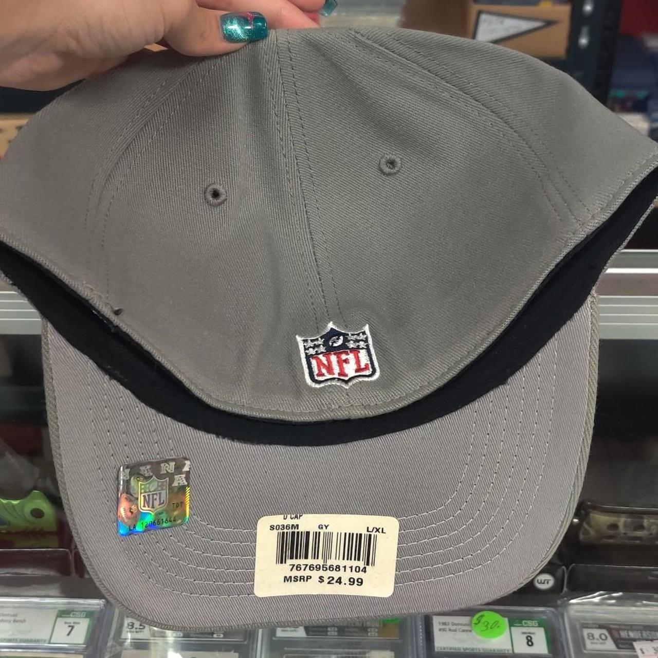 Gray NFL Dallas Cowboys cap with white and navy blue 'D' logo, size L/XL #cowboys #football