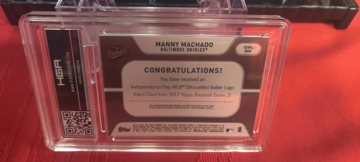 Manny Machado Patch Card, Baltimore Orioles