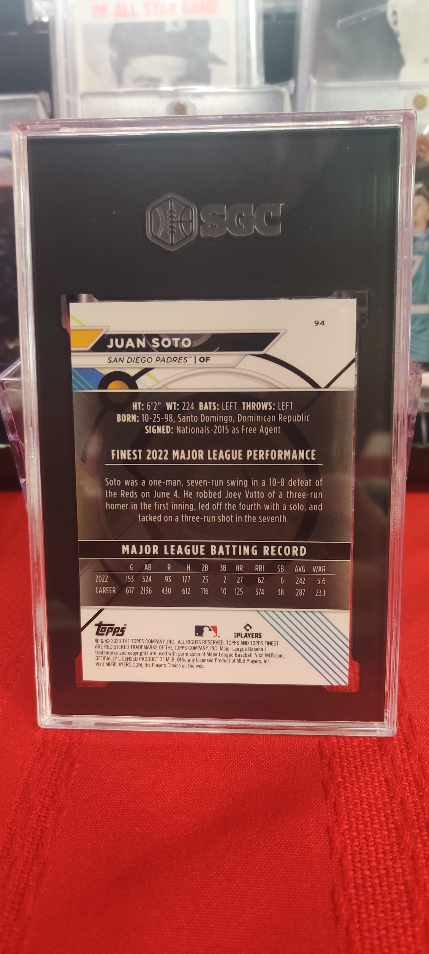 Juan Soto Blue Refactor Card