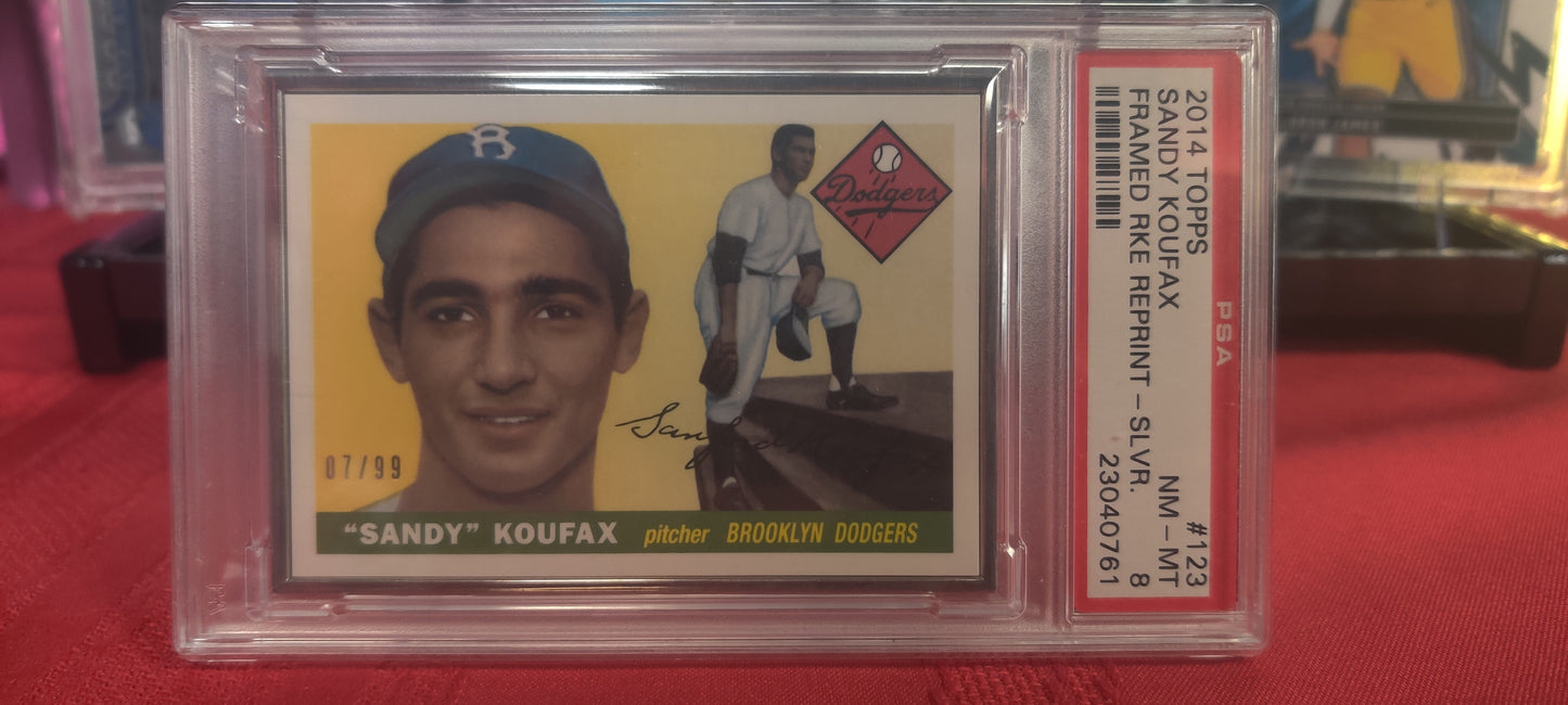 Sandy Koufax (Brooklyn Dodgers) framed RKE reprint