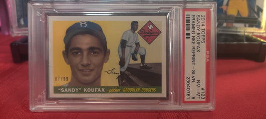 Sandy Koufax (Brooklyn Dodgers) framed RKE reprint