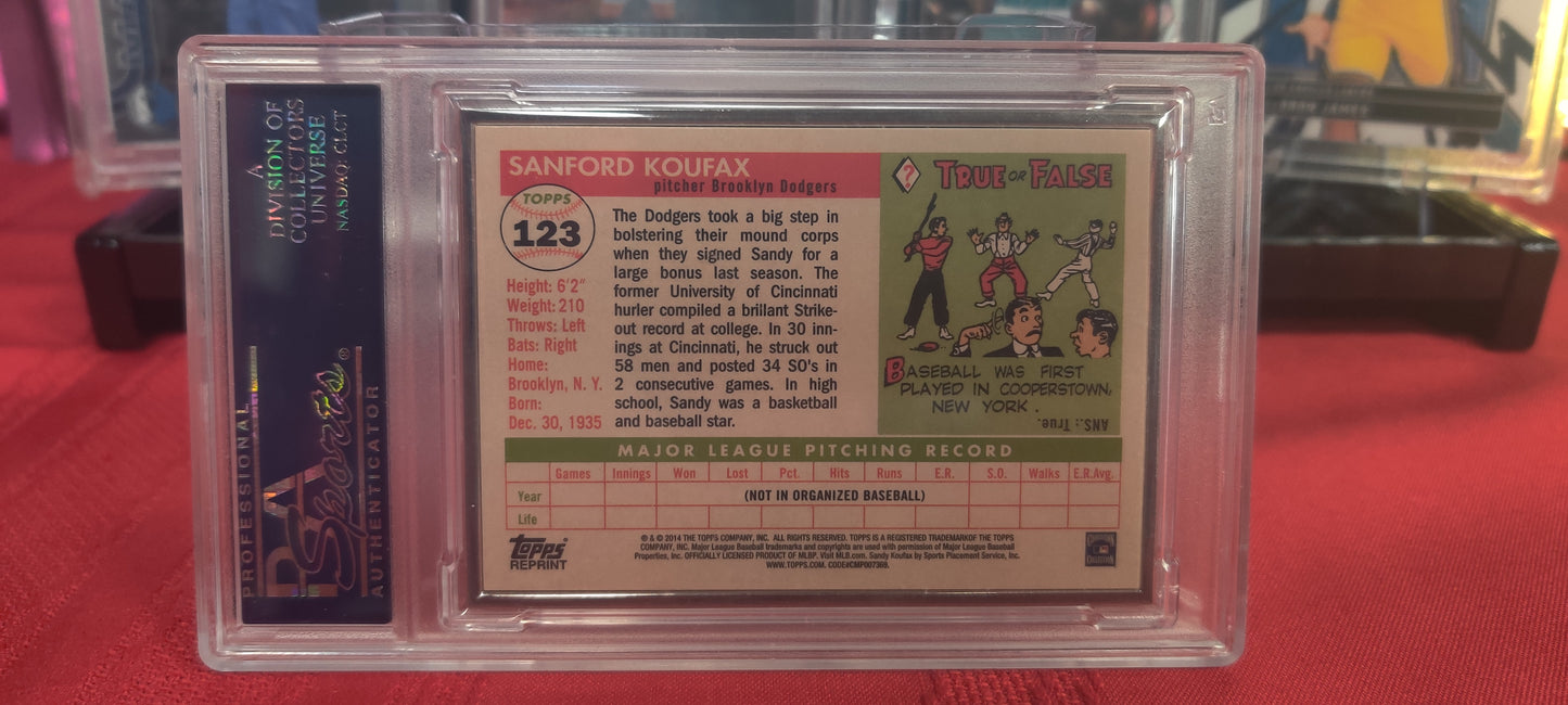 Sandy Koufax (Brooklyn Dodgers) framed RKE reprint