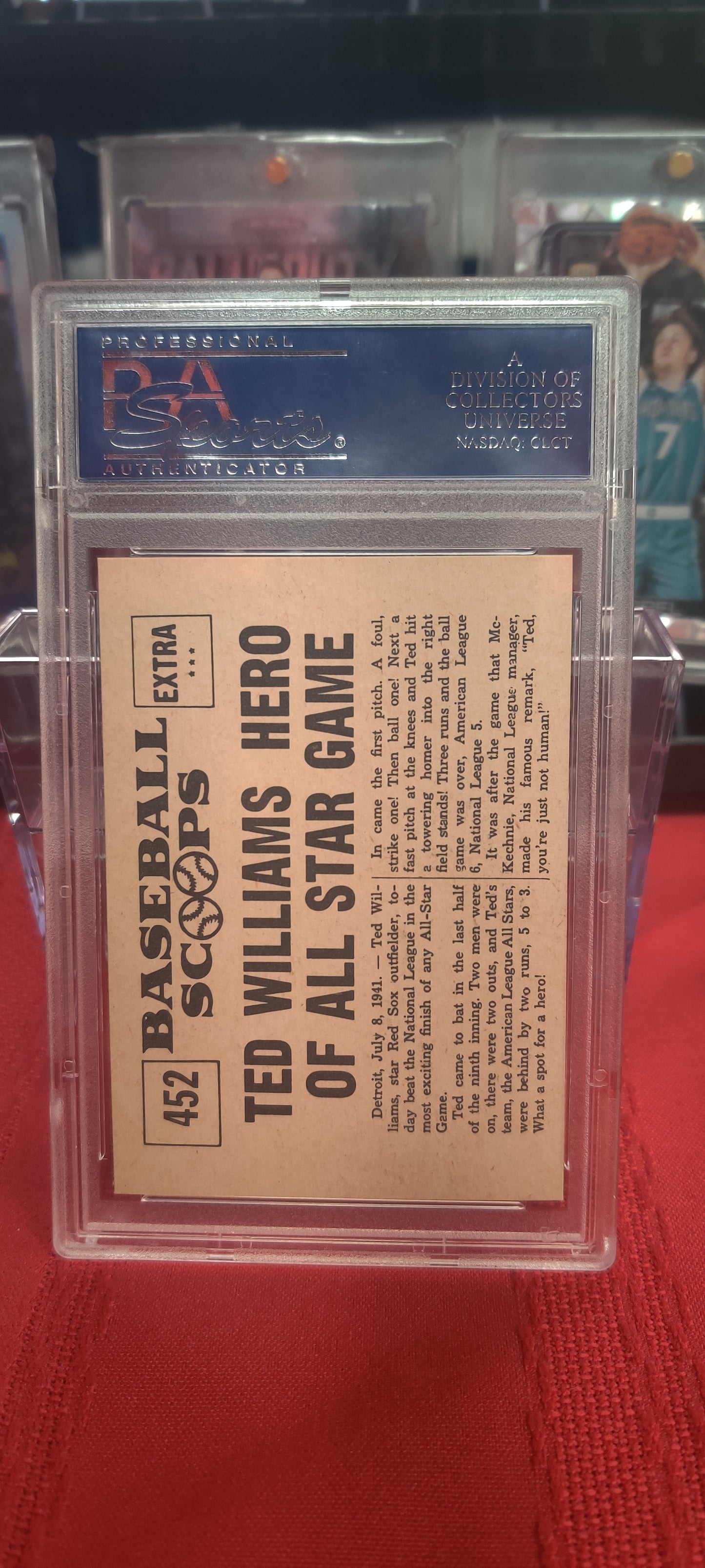 Ted Williams Baseball Scoops Card