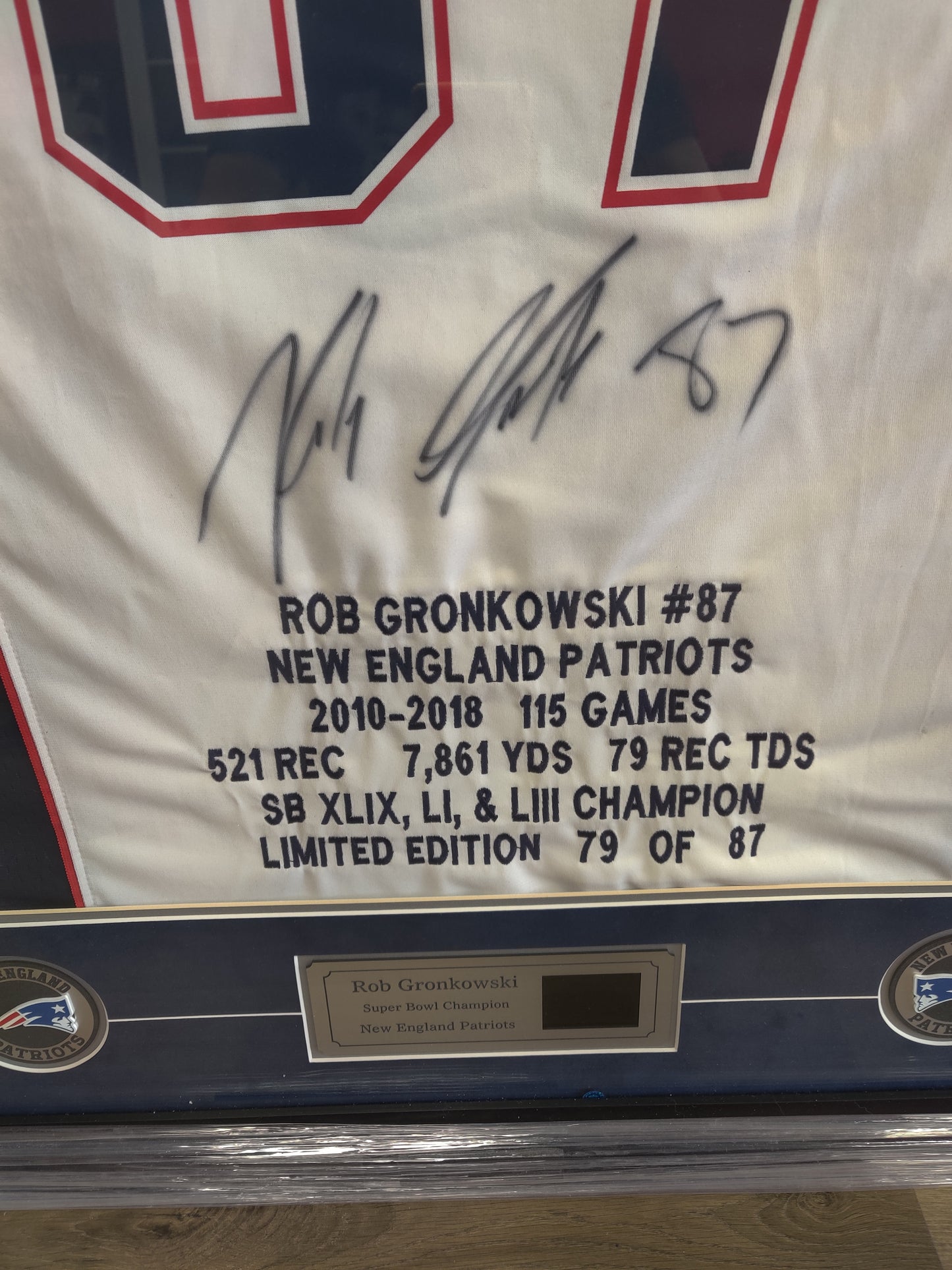 Rob Gronkowski Game jersey