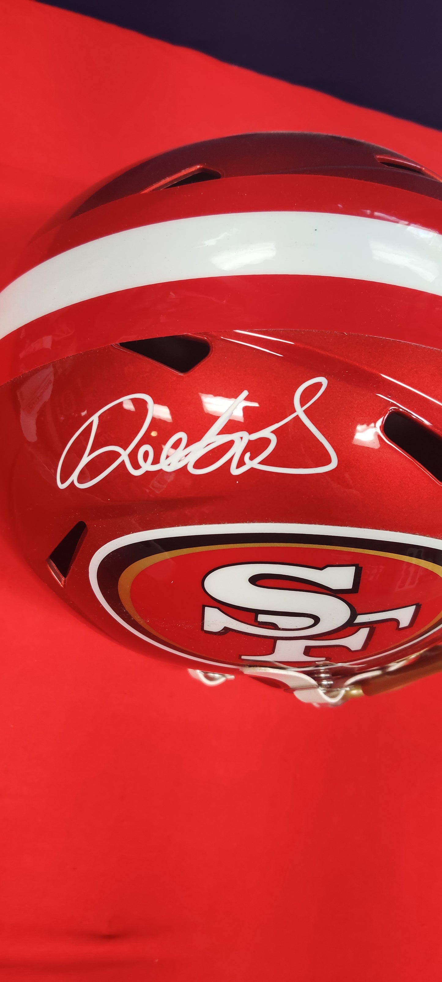 Sante Fe 49's replica helmet signed by Deebo Samuel