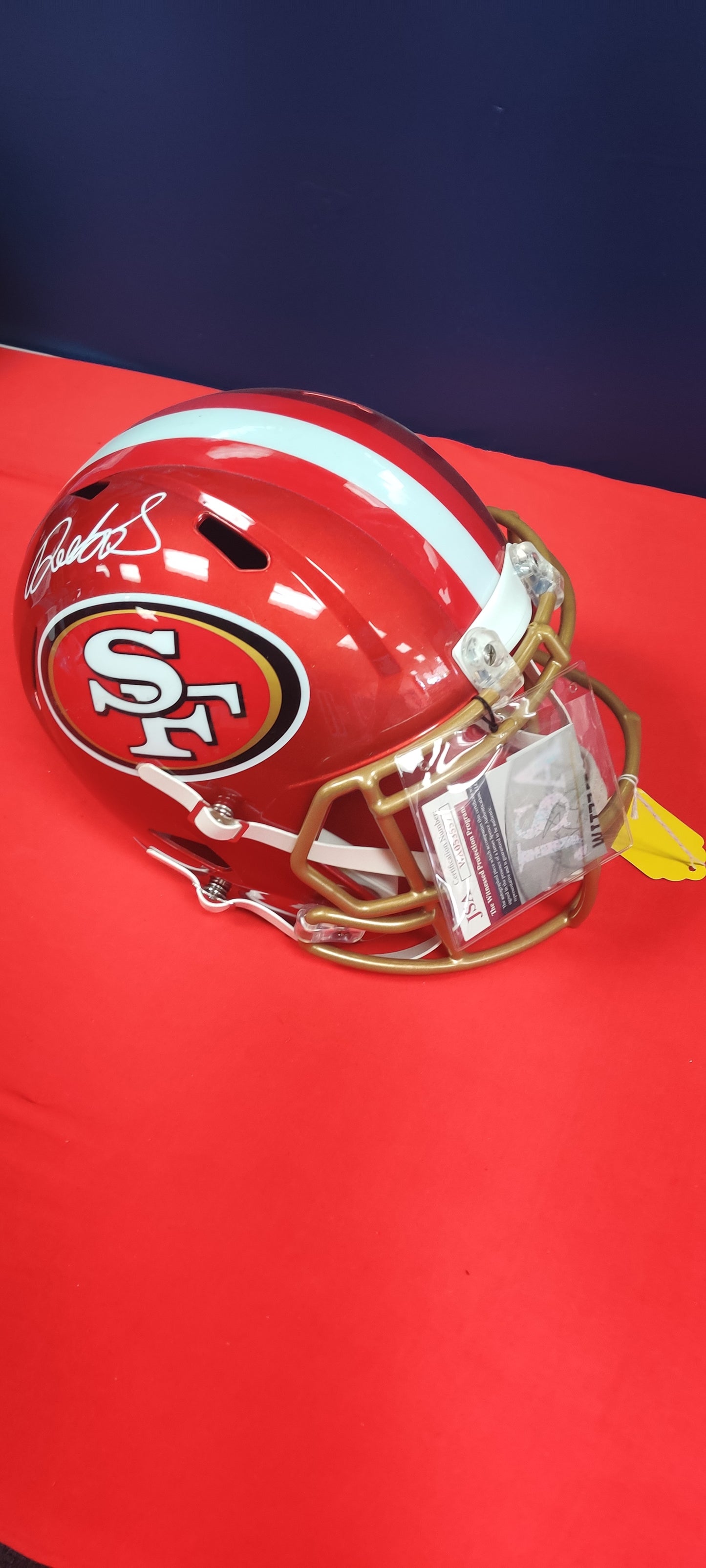Sante Fe 49's replica helmet signed by Deebo Samuel