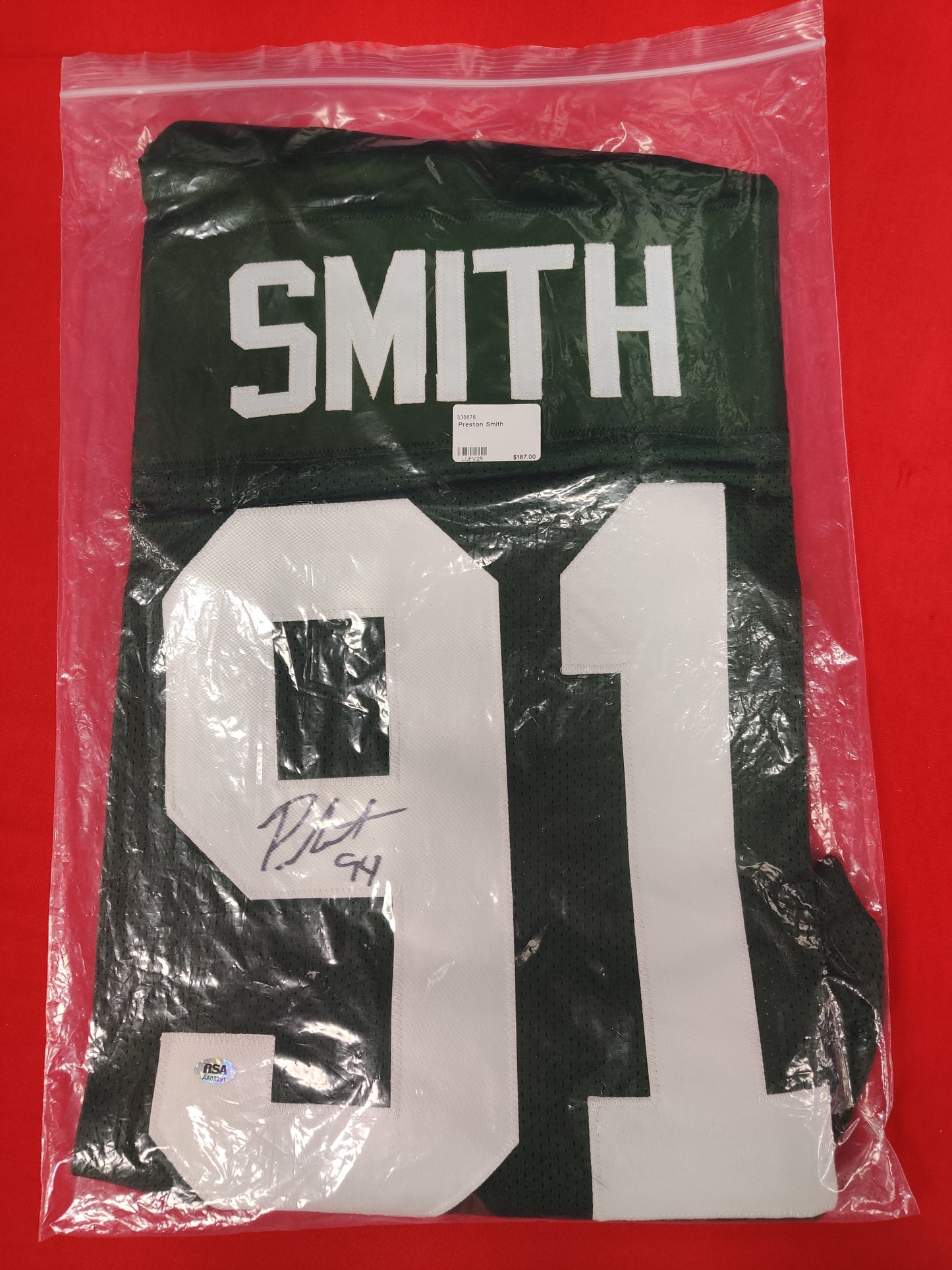 Preston Smith Autographed Jersey