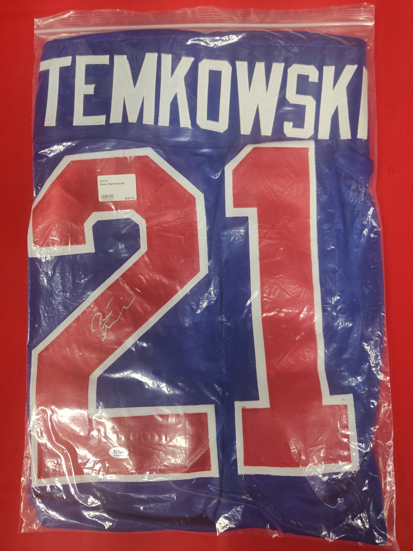 Pete Stemkowski Autographed Jersey