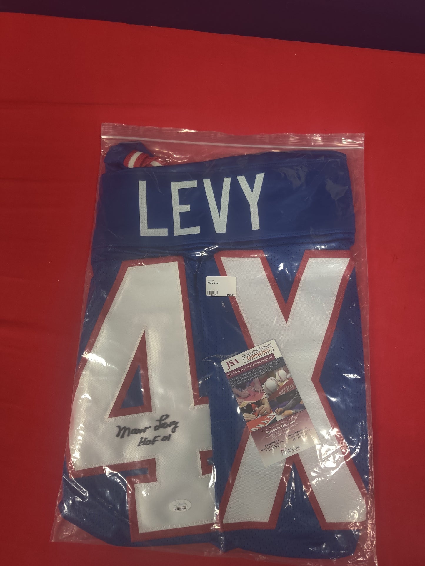 Marv levy Autographed jersey