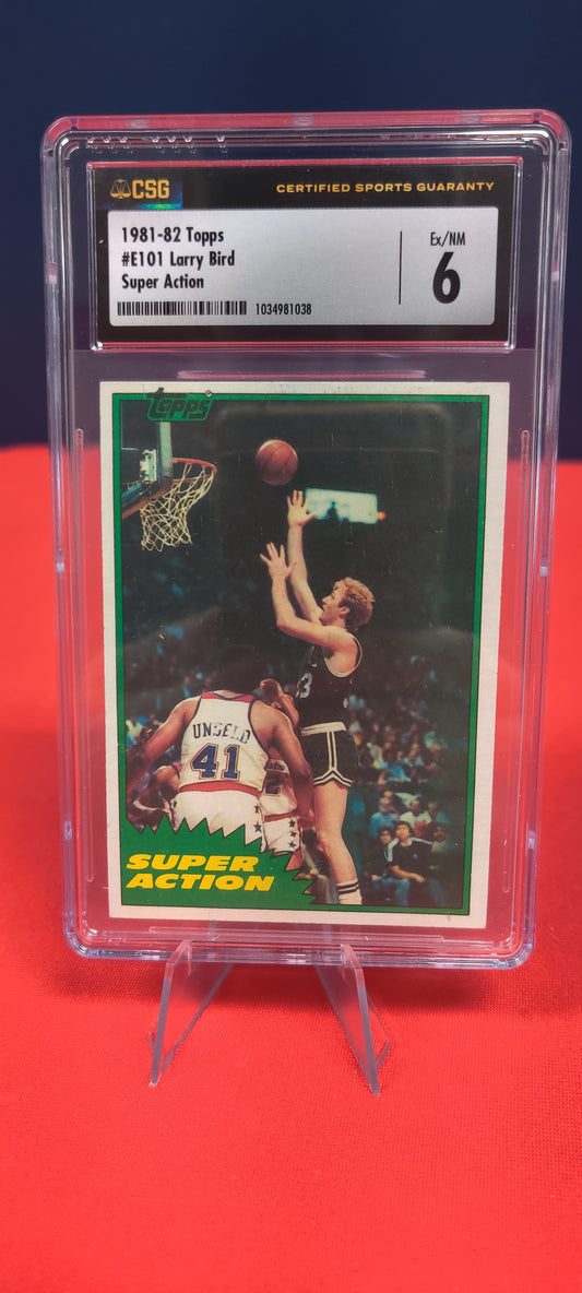 1981-82 Topps #E101 Larry Bird Super Action