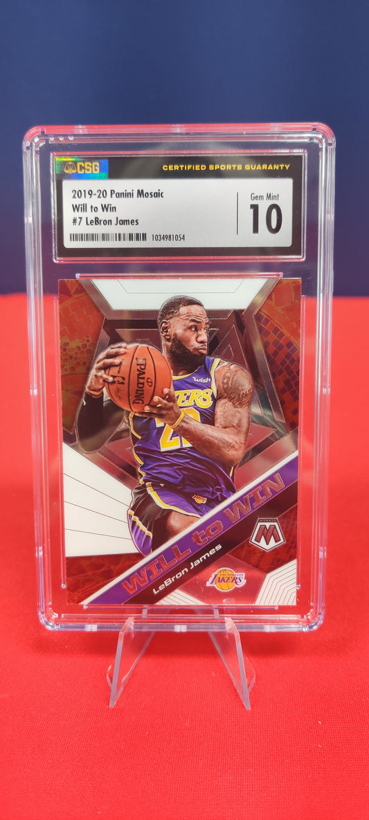 2019-20 Panini Mosaic Will to Win #7 LeBron James