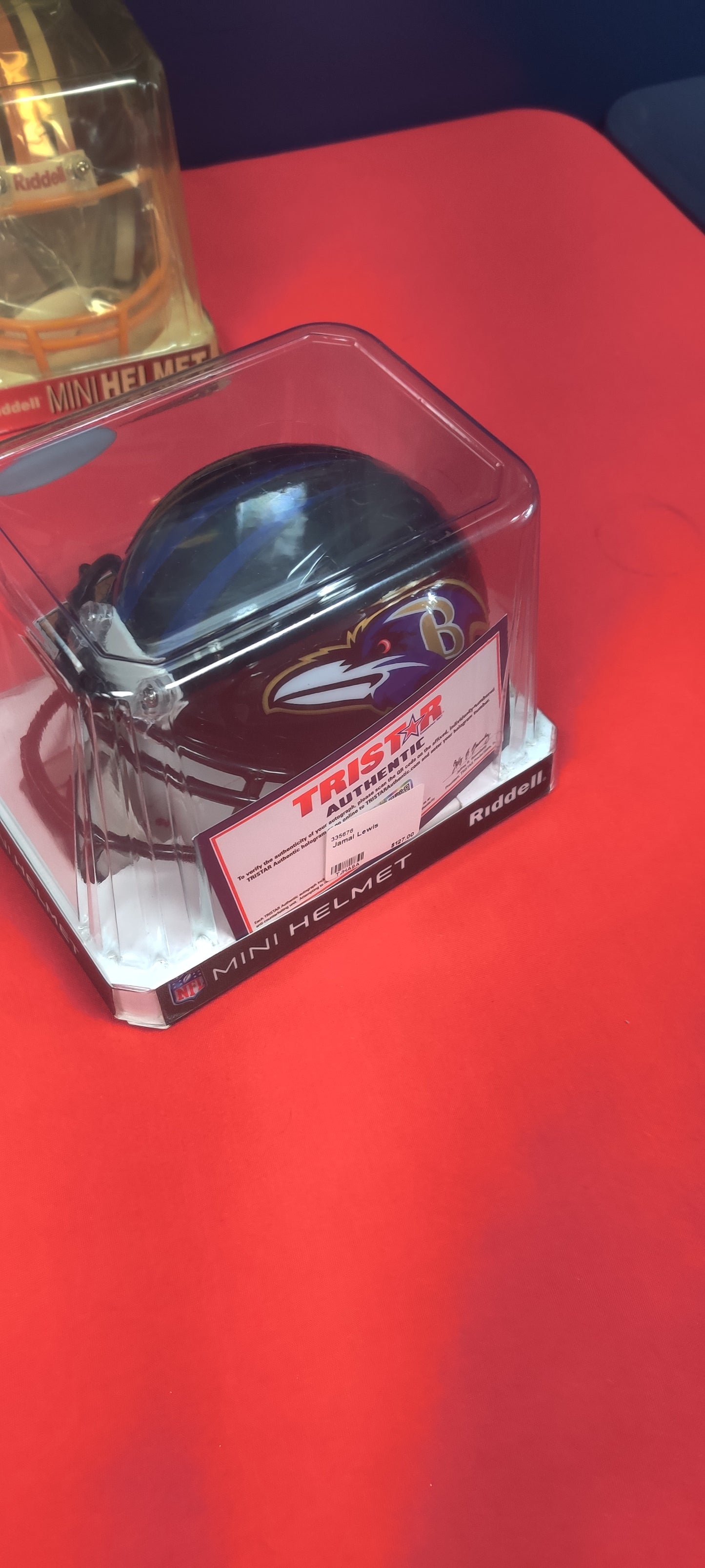 NFL Mini Helmet, Autographed By Jamal Lewis