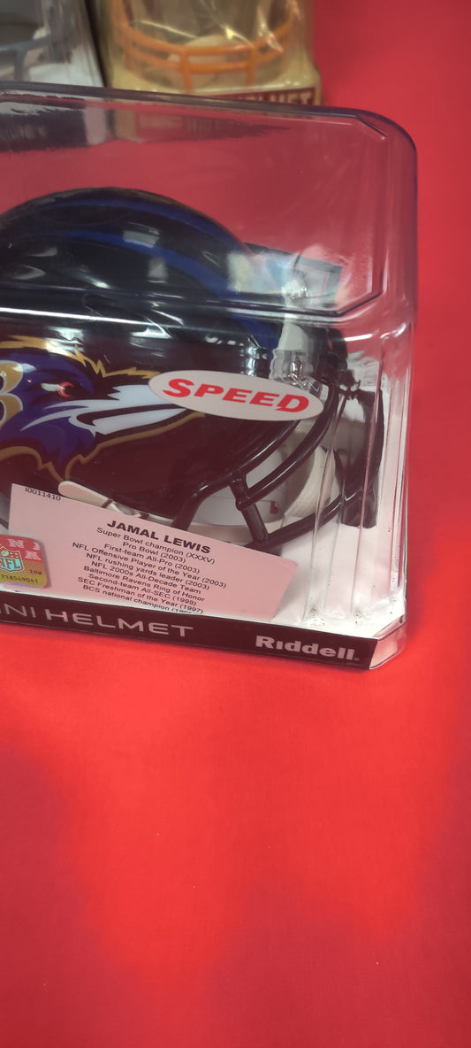 NFL Mini Helmet, Autographed By Jamal Lewis