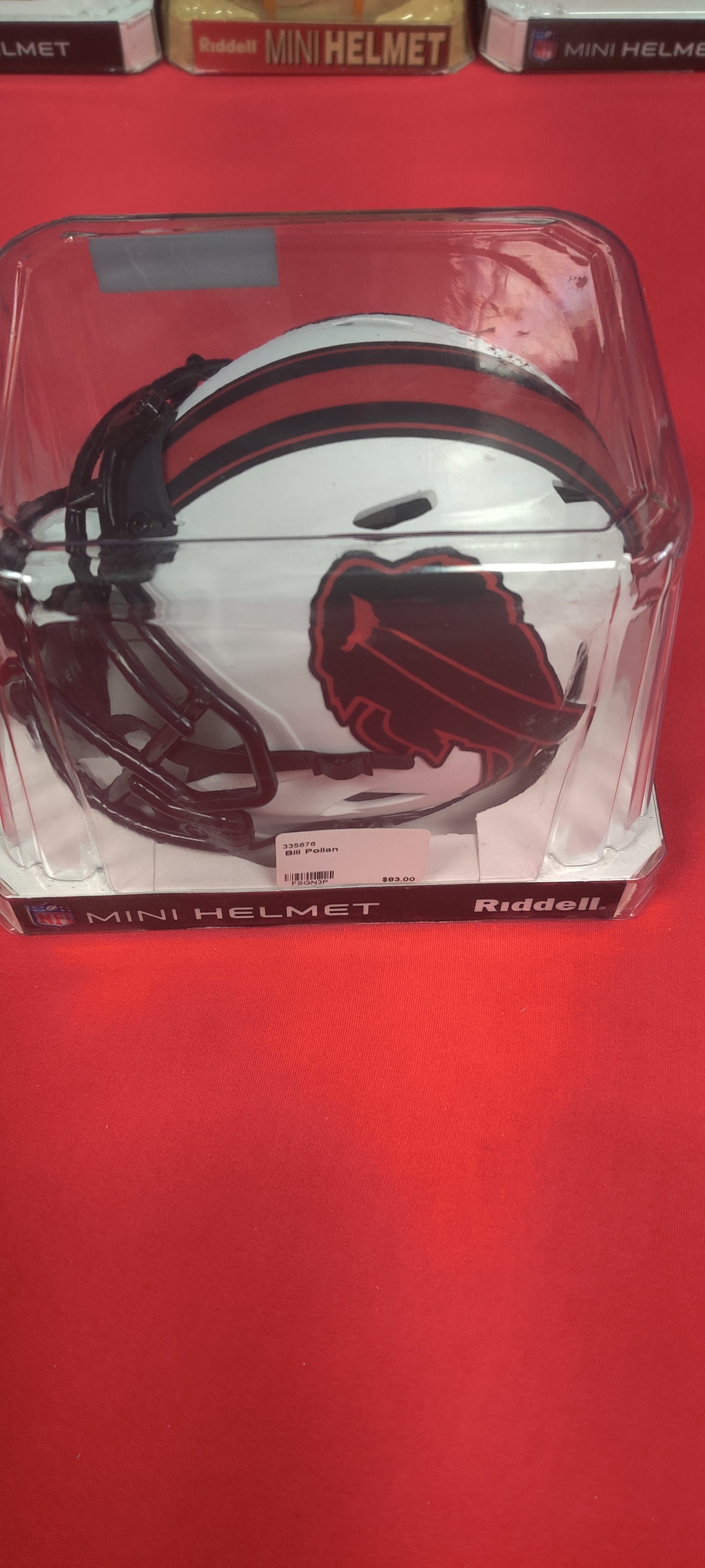 NFL Mini Helmet, Autographed by Bill Pollan