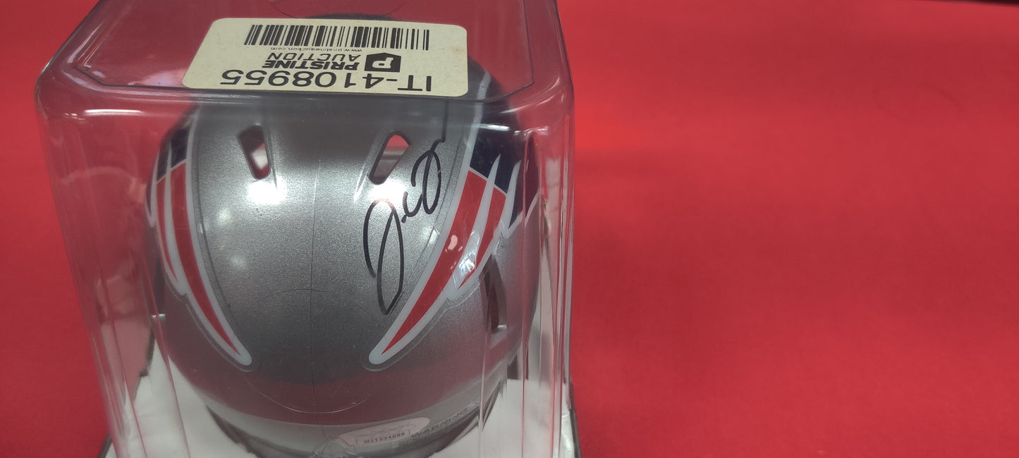 NFL Mini Helmet, Autographed by JC Jackson