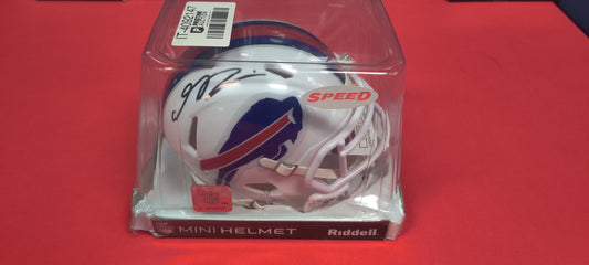 NFL Mini Helmet, Autographed by Gabriel Davis