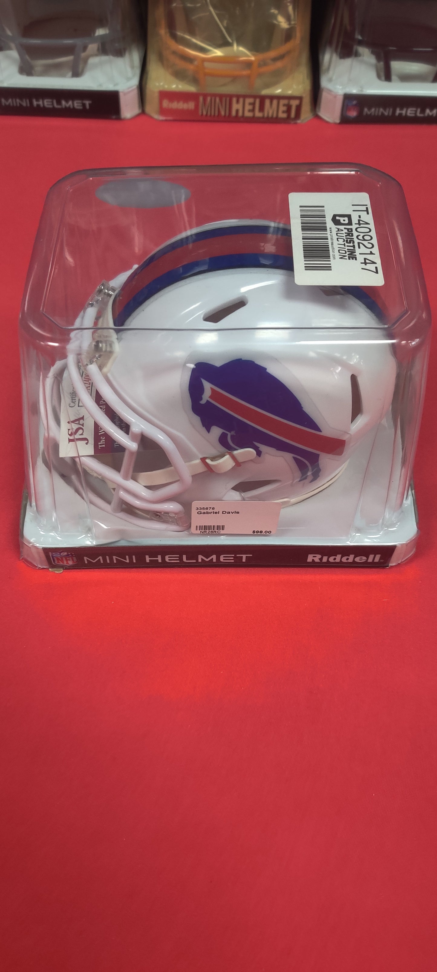 NFL Mini Helmet, Autographed by Gabriel Davis