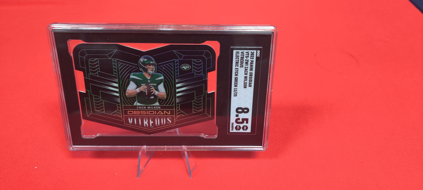 2022 Panini Obsidian VTS-ZWI Zach Wilson Vitreous Electric Etech Green 12/25