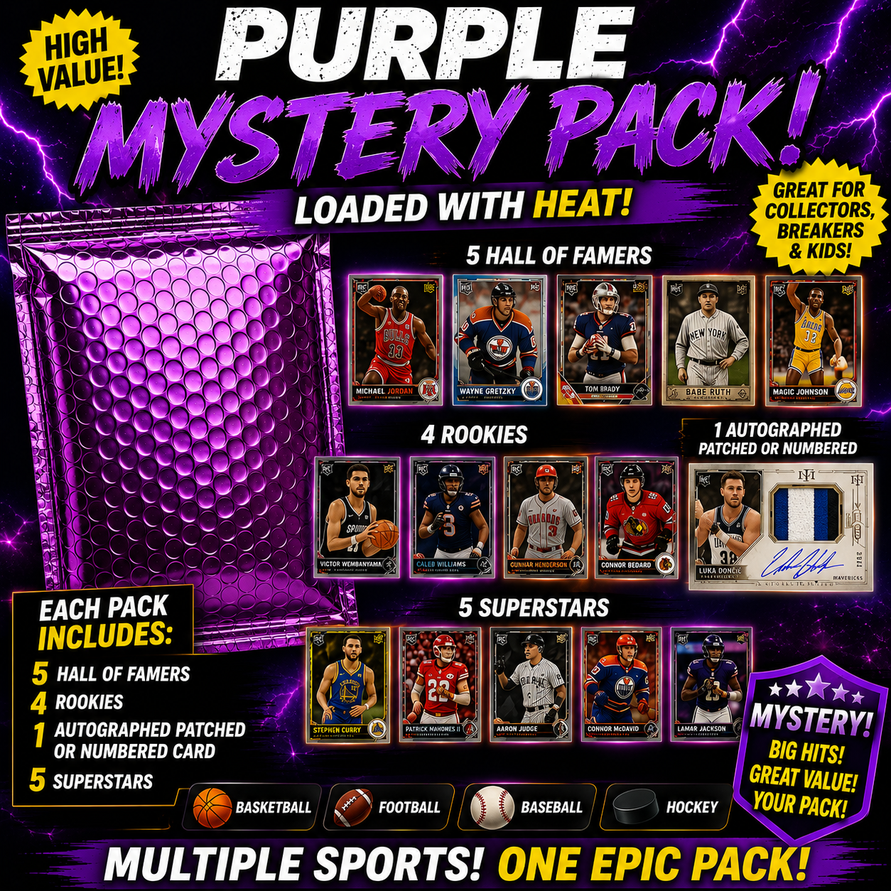 Purple FootBall Mystery Pack