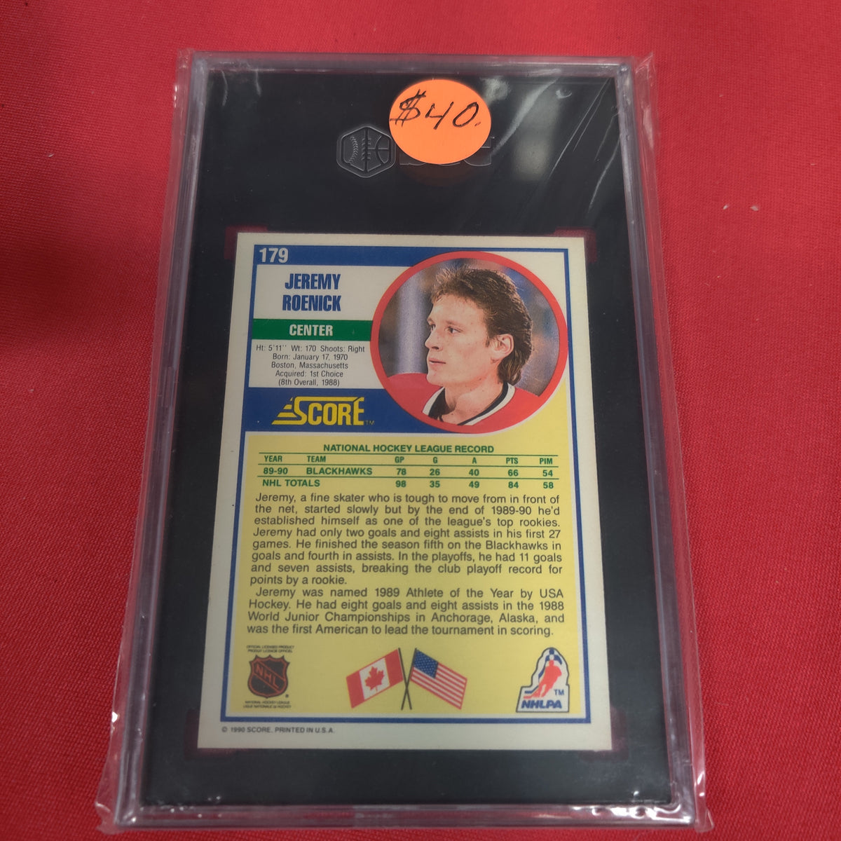 JEREMY ROENICK GRADED HOCKEY CARD