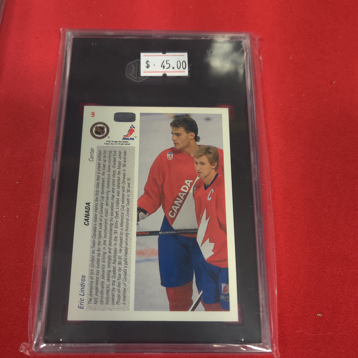 GRADED ERIC LINDROS HOCKEY CANADA CUP CARD