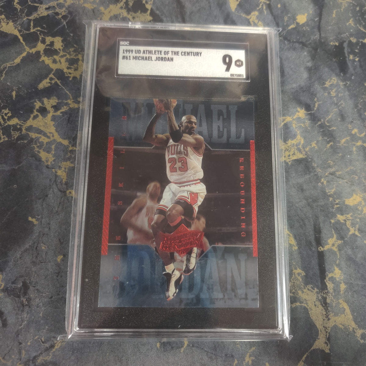 GRADED 1999 UD ATHLETE OF THE CENTURY #61 MICHEAL JORDAN BASKETBALL CARD