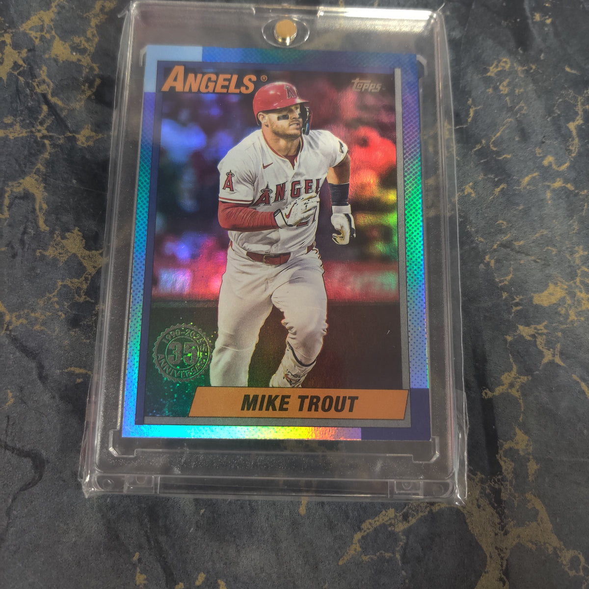 MIKE TROUT ANGELS 35TH ANNIVERSARY BASEBALL TOPPS 2025