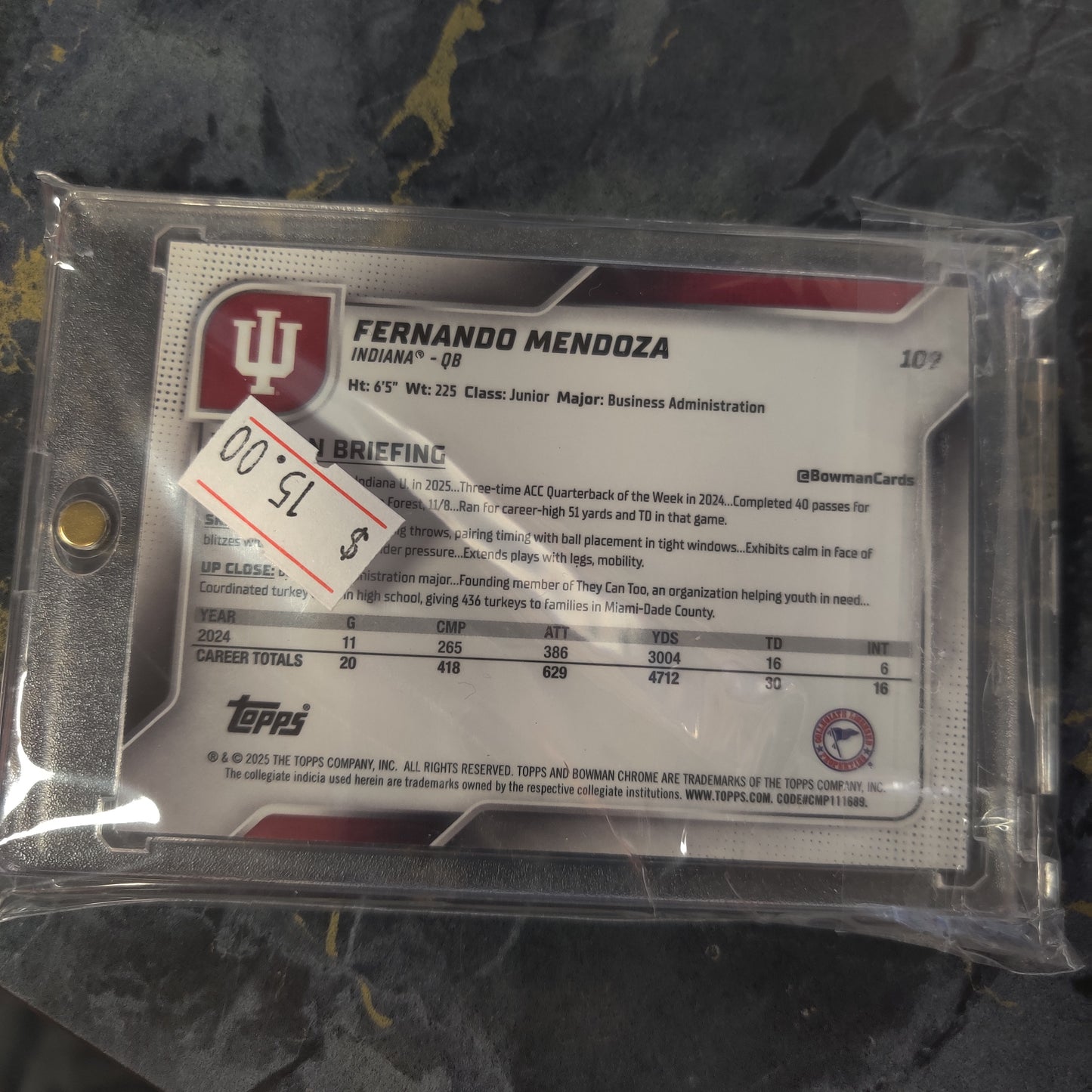 FERNANDO MENDOZA INDIANA QB
