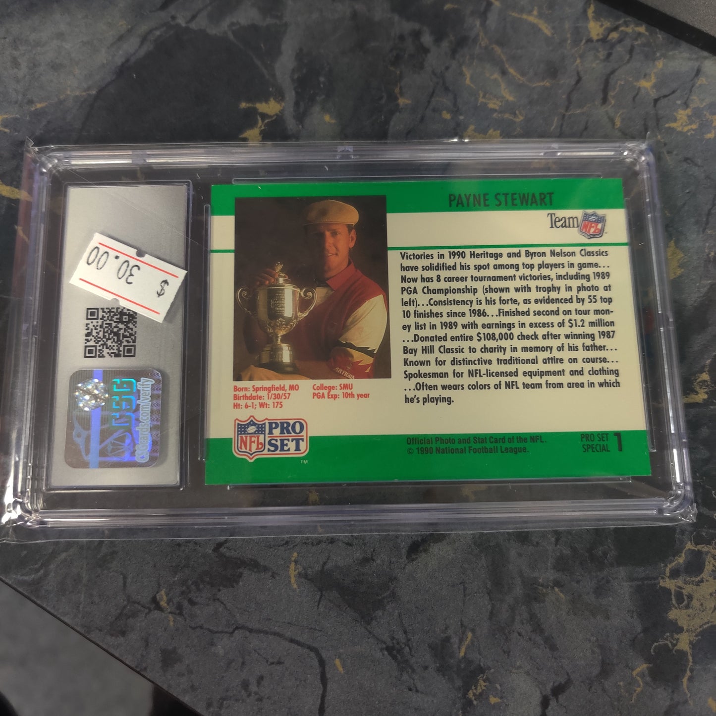 1990 PRO SET #1 Payne Stewart