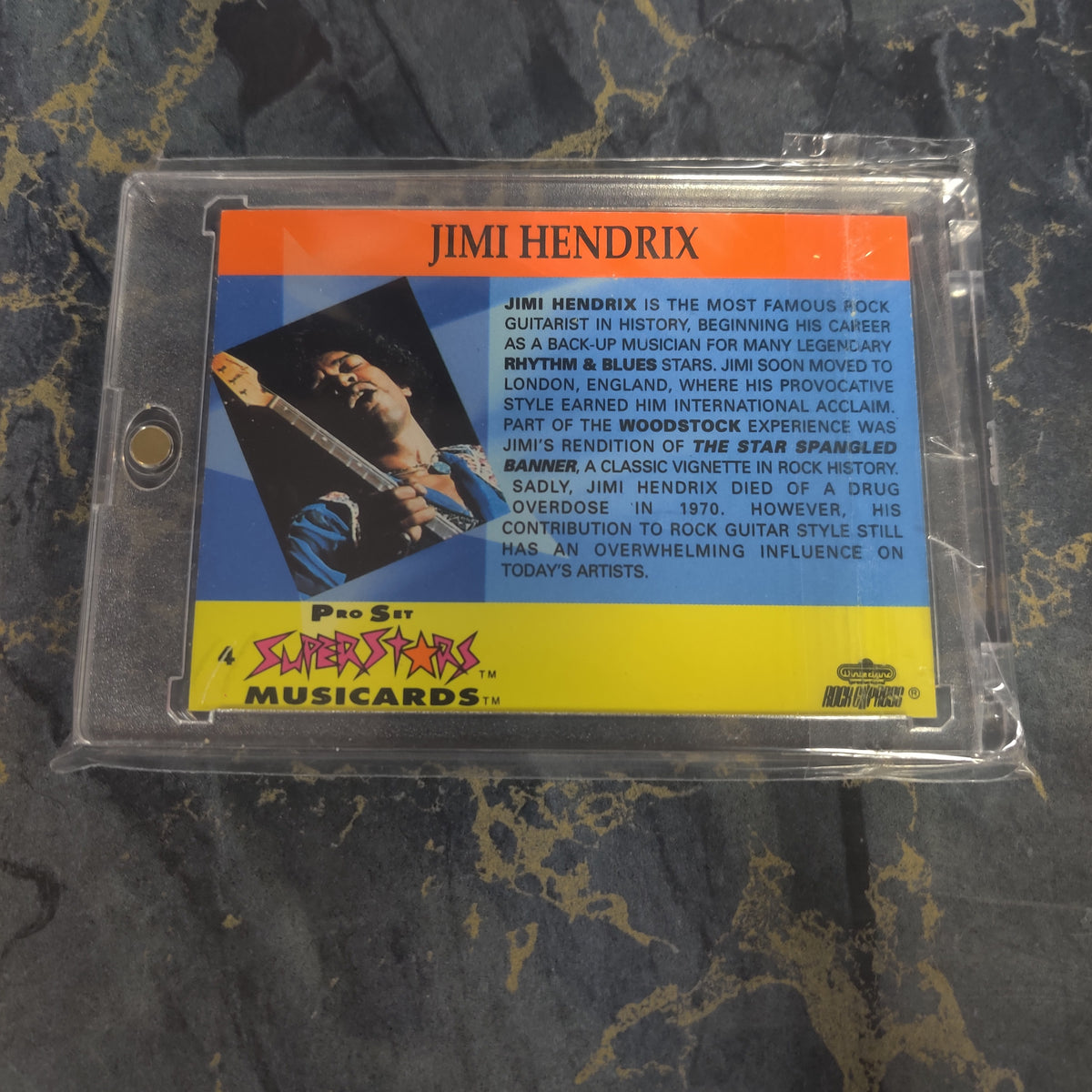 PRO SET SUPER STARS LEGENDS OF ROCK N ROLL JIMI HENDRIX
