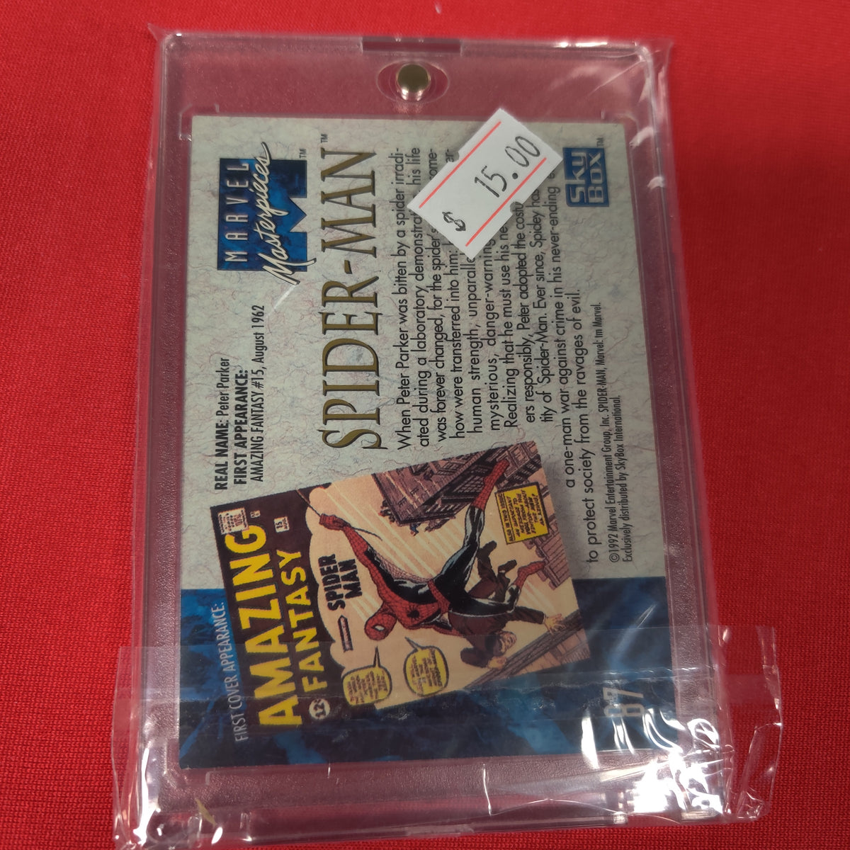 SPIDERMAN 1992 MARVEL MASTERPIECES