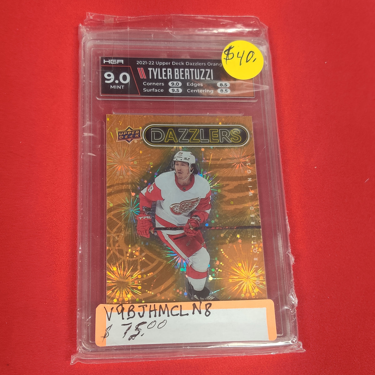 TYLER BERTUZZI DAZZLERS HOCKEY CARD