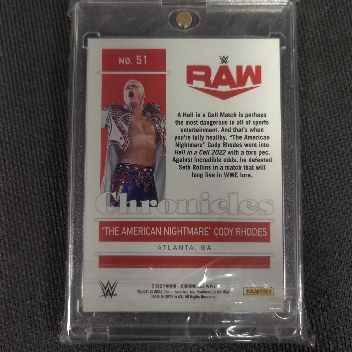 THE AMERICAN NIGHTMARE CODY RHODES CHRONICLES NO. 51 WWE CARD