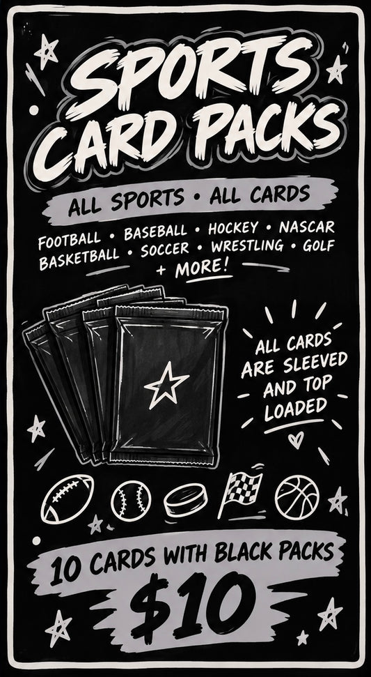 10 PACK BLACK MYSTERY PACK NASCAR CARDS