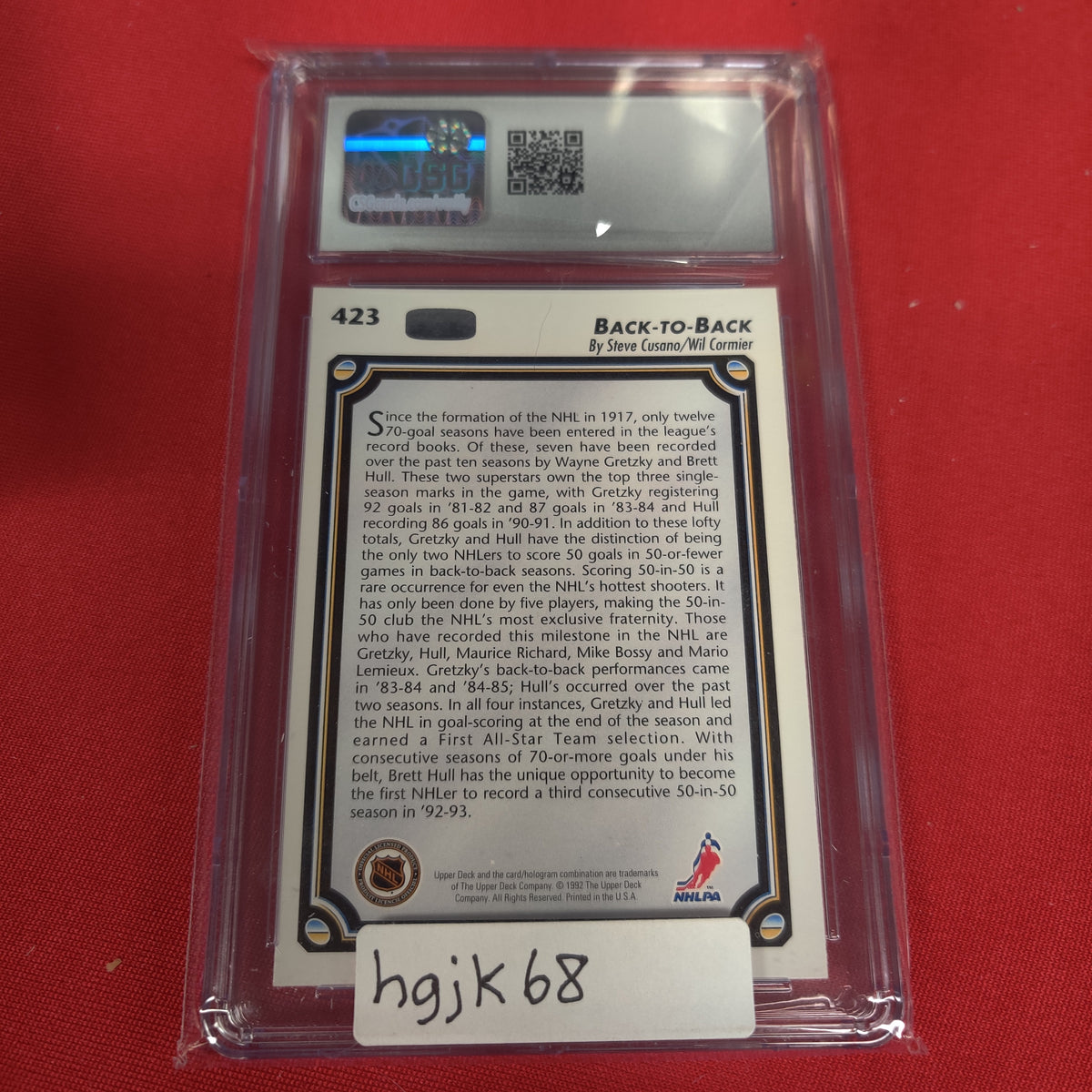 GRADED BACK TO BACK BRETT AND WAYNE
