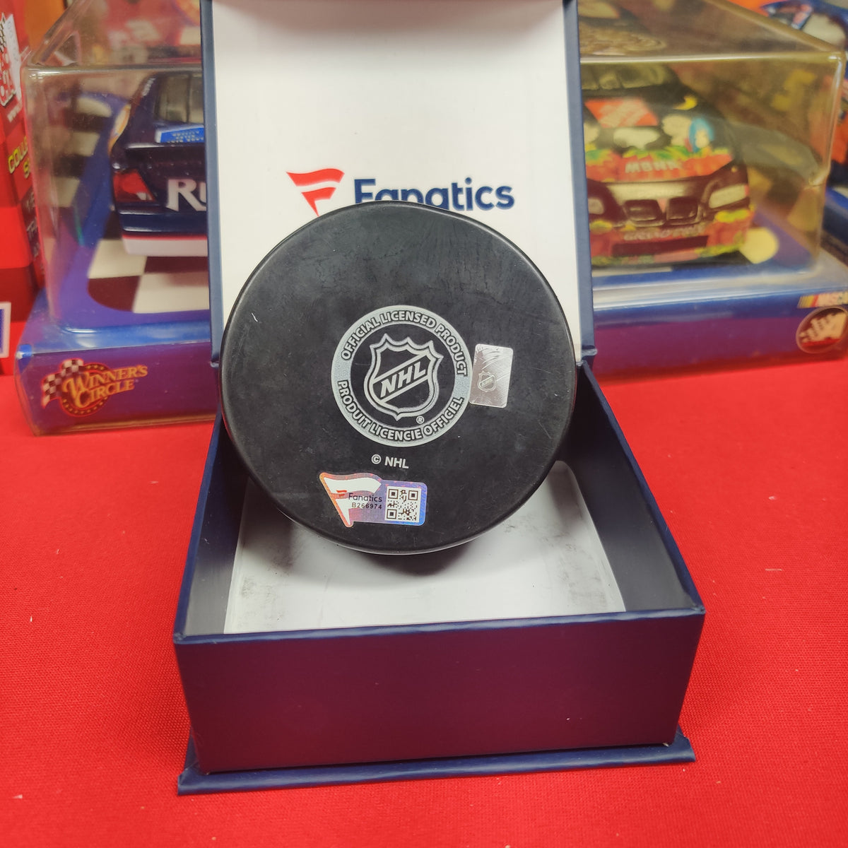 ZACH HYMAN SIGNED HOCKEY PUCK