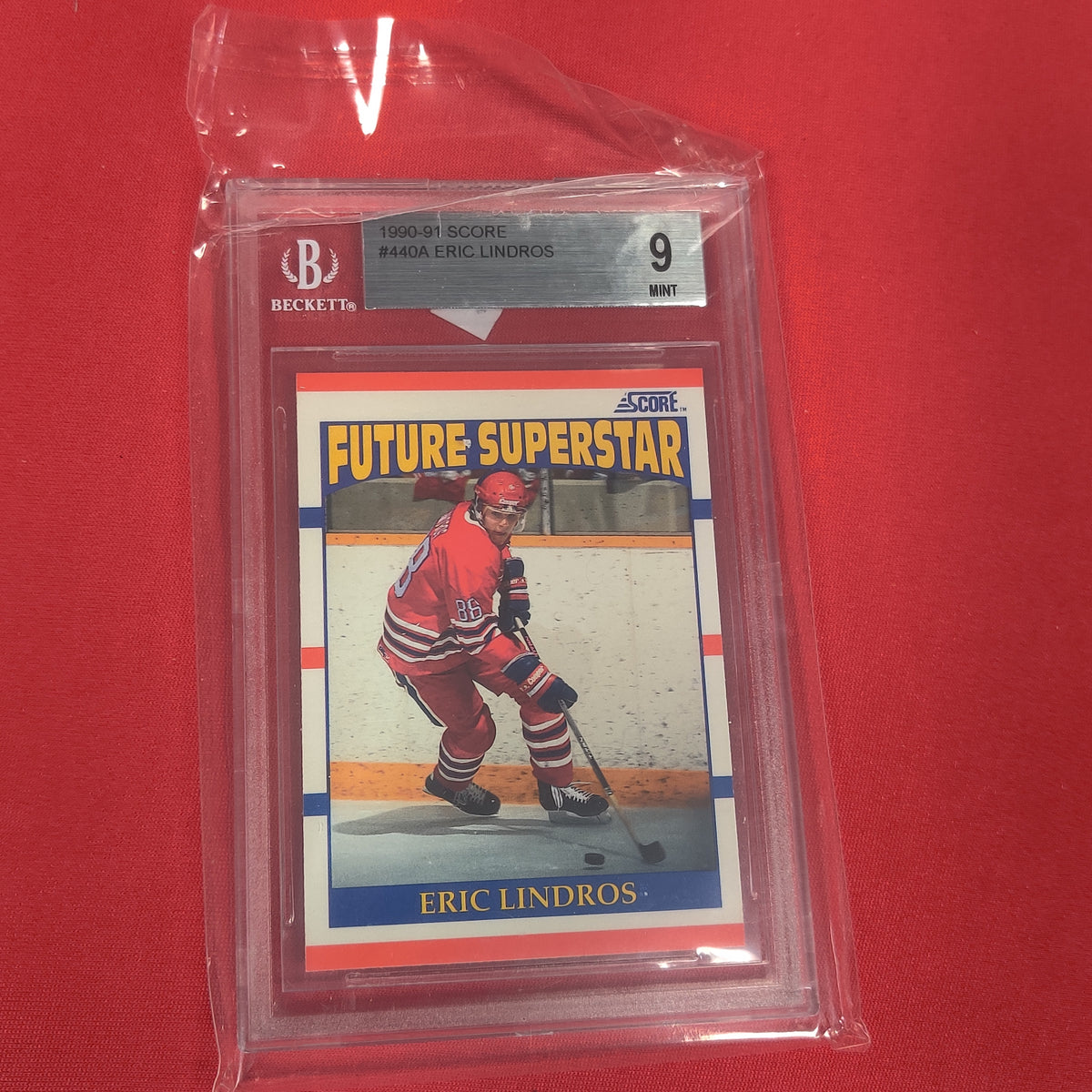 FUTURE SUPERSTARS ERIC LINDROS 1990-91 SCORE HOCKEY CARD