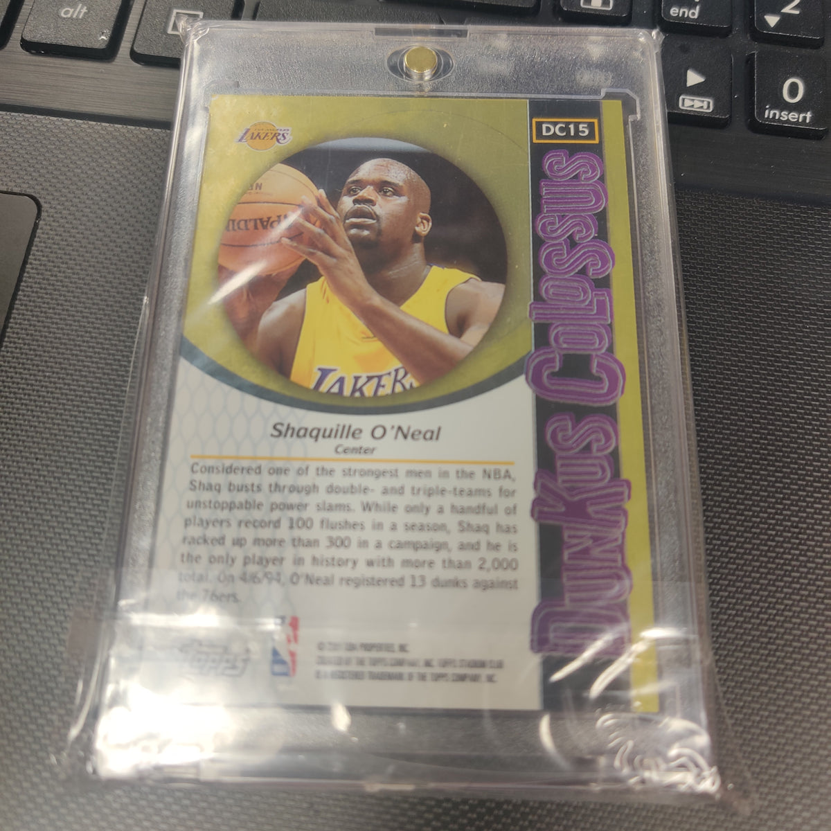 DUNKUS COLOSSUS SHAQ O NEAL LA LAKERS BASKETBALL CARD
