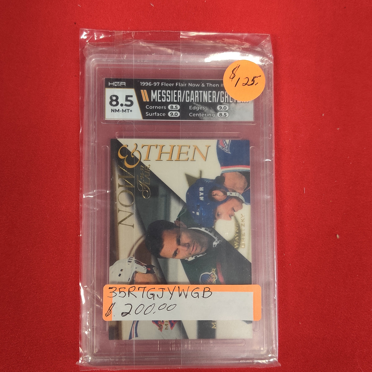 MESSIER GARTNER AND GRETZKY NOW & THEN GRADED HOCKEY CARD