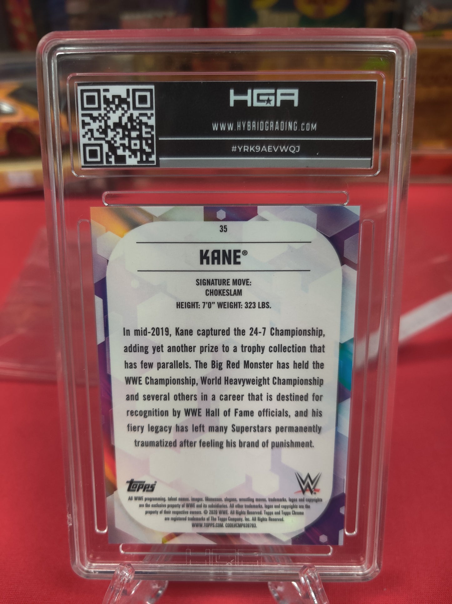 2020 Topps WWE Chrome Green Refractor #35 42/99