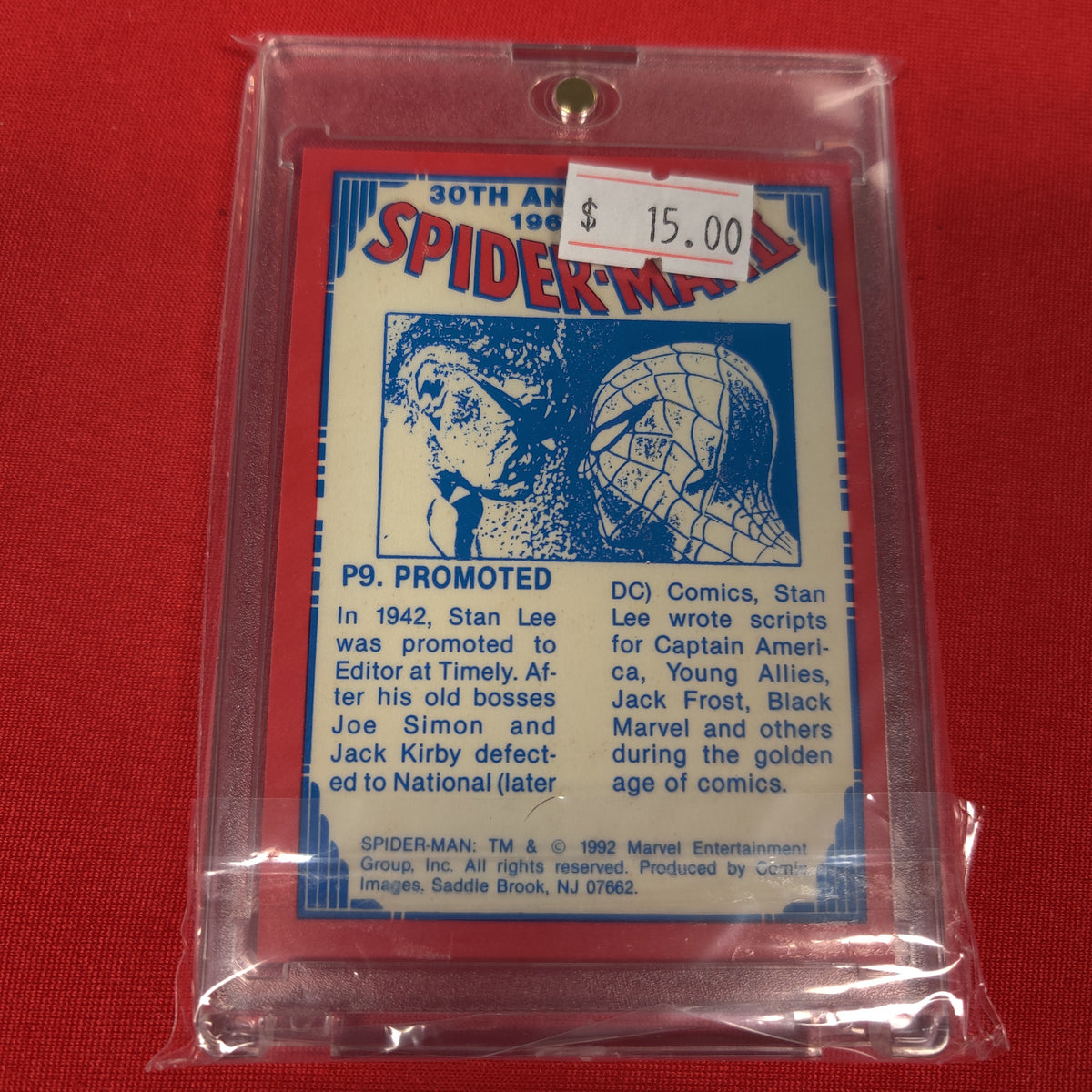 SPIDERMAN 2 30th ANNIVERSARY MARVEL COMICS @1992