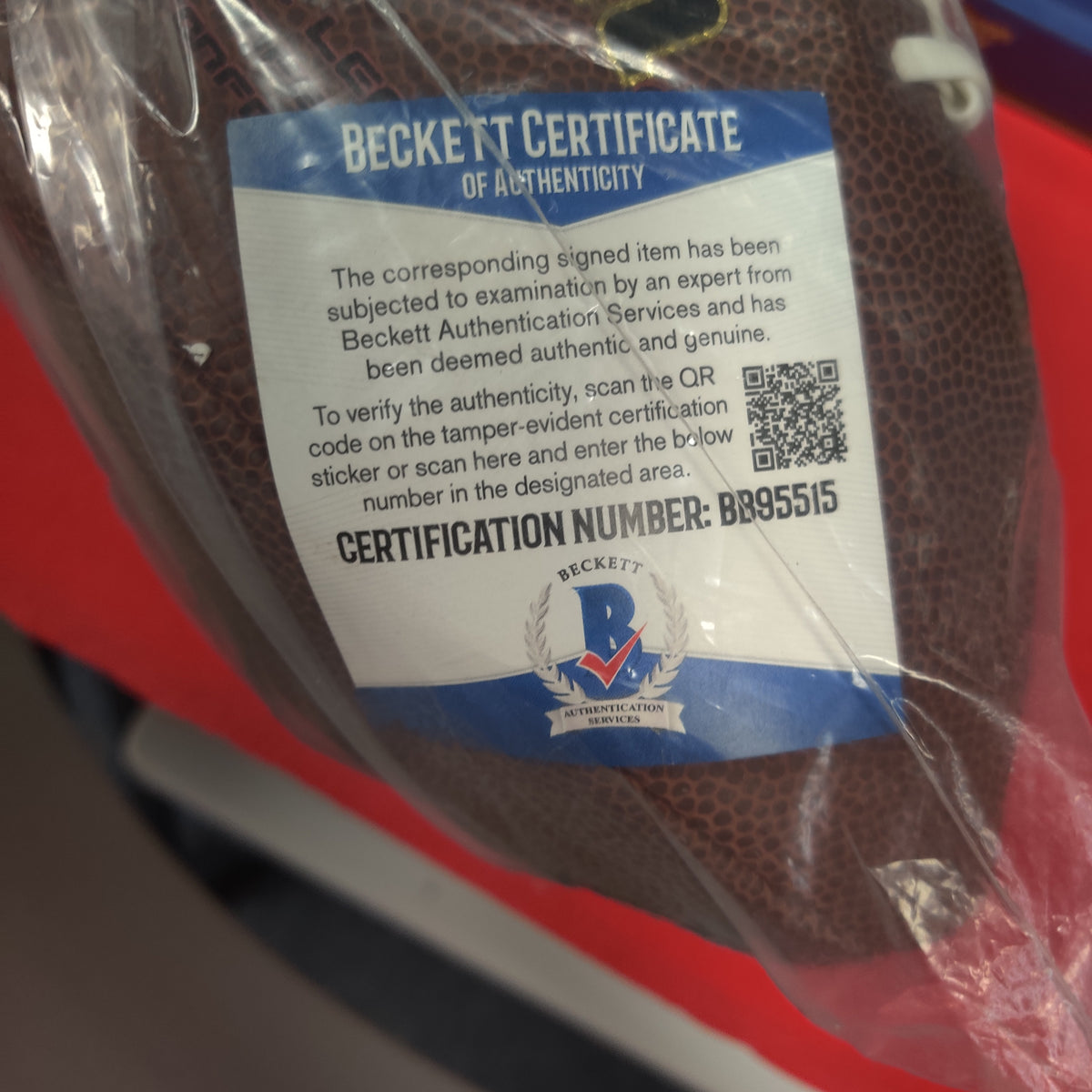 FRENCHY FUQUA SIGNED FOOTBALL WITH COA